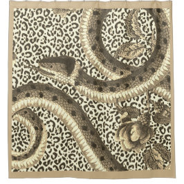 LEOPARD SNAKE IN SAND DUSCHVORHANG