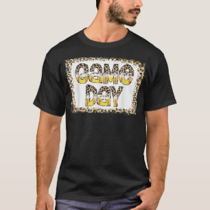 Leopard Softball Game Day Vibes Softball geblasen T-Shirt
