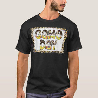 Leopard Softball Game Day Vibes Softball geblasen  T-Shirt