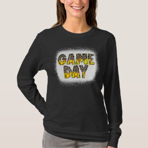 Leopard Softball Game Day Vibes Softball Mama Soft T-Shirt