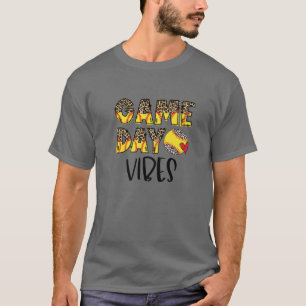 Leopard Softball Game Day Vibes T-Shirt Softball M