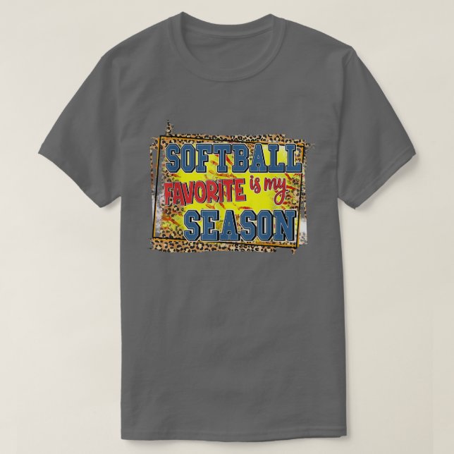 Leopard Softball ist meine Lieblingsjahressport-Li T-Shirt (Design vorne)