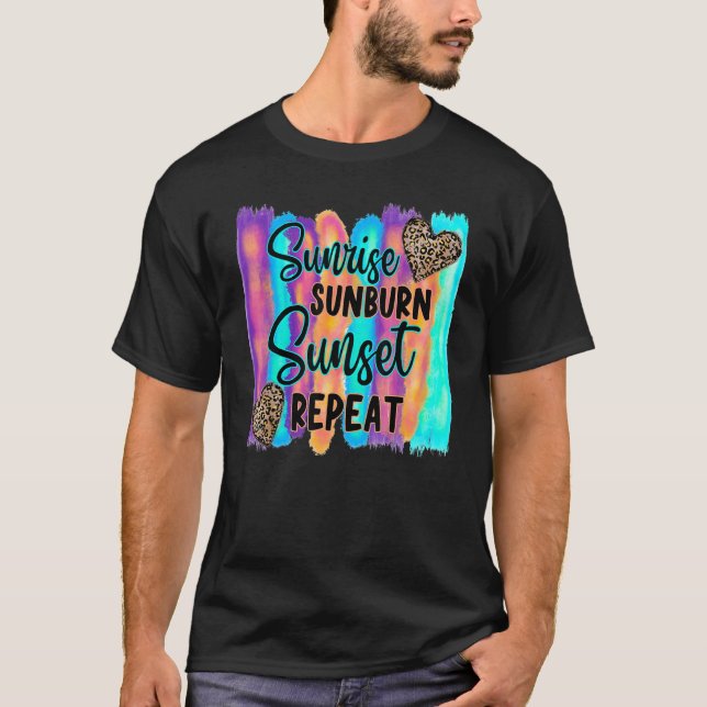 Leopard Sommerzeit Sonnenaufgang Sunburn Sunset Wi T-Shirt (Vorderseite)