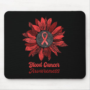 Leopard Sonnenblume Blutkrebs Awareness Warrior R Mousepad