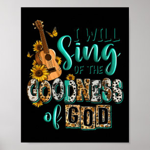 Leopard Sonnenblume Christlich werde ich Goodnes s Poster