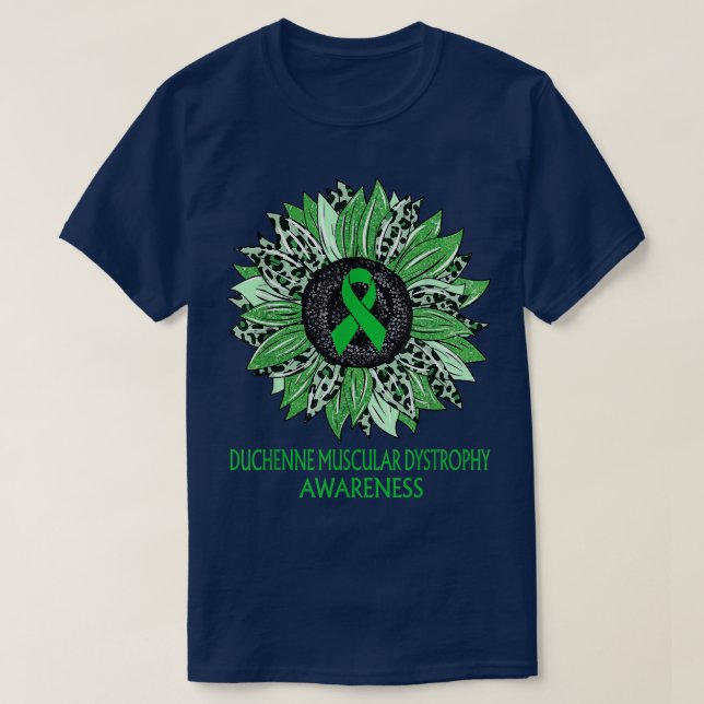 Leopard Sonnenblume Duchenne Muskeldystrophie Awar T-Shirt (Design vorne)