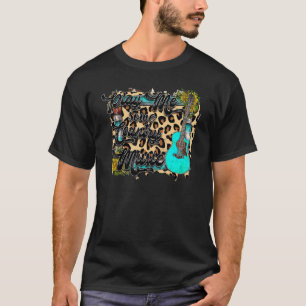 Leopard Sonnenblume Spiel mir einige Country-Musik T-Shirt