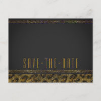 Leopard Sparkle Sequins Glam Chic Save the Date