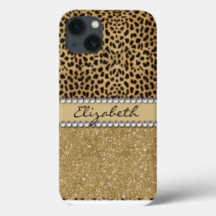 Leopard Spot Gold Glitzer Kristall PRINT title_seo2
