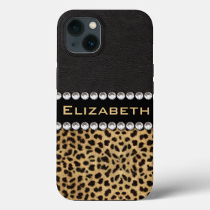 Leopard Spot Kristall Diamonds Monogram Case-Mate iPhone Hülle