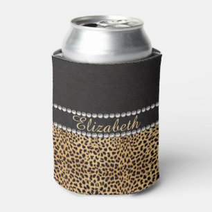 Leopard Spot Kristall Diamonds Personalisiert Dosenkühler