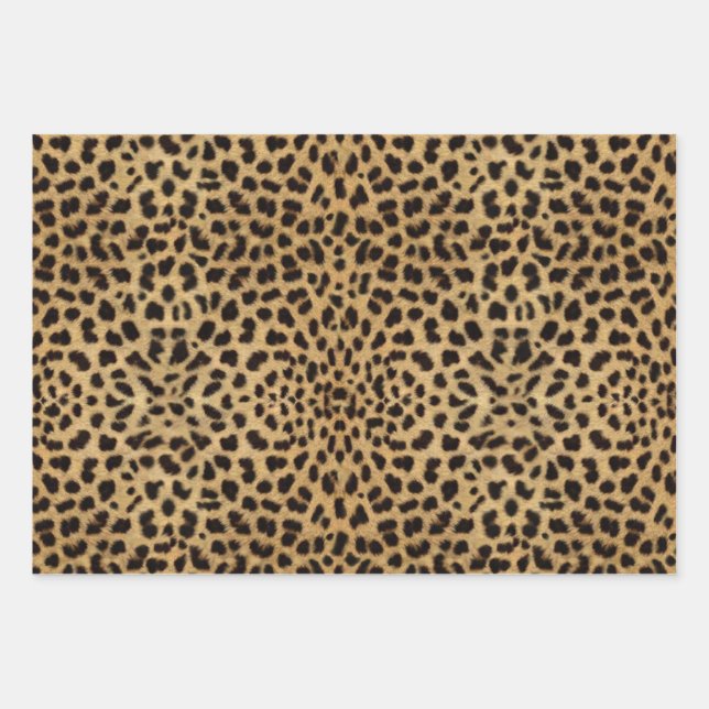 Leopard-Spot-Muster Geschenkpapier Set (Vorderseite)