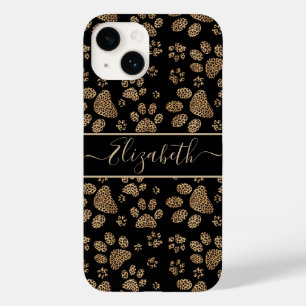 Leopard Spot Paw Prints Personalisiert Case-Mate iPhone 14 Hülle