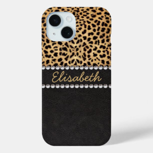 Leopard Spot Rhinestone Diamanten Personalisieren Case-Mate iPhone Hülle