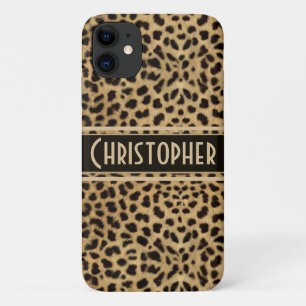 Leopard Spot Skin Print Personalisiert iPhone 11 Hülle