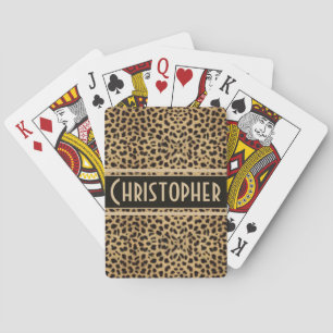 Leopard Spot Skin Print Personalisiert Spielkarten