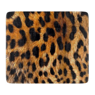 Leopard Spots Black Brown Wild Animal Fine Art Schneidebrett