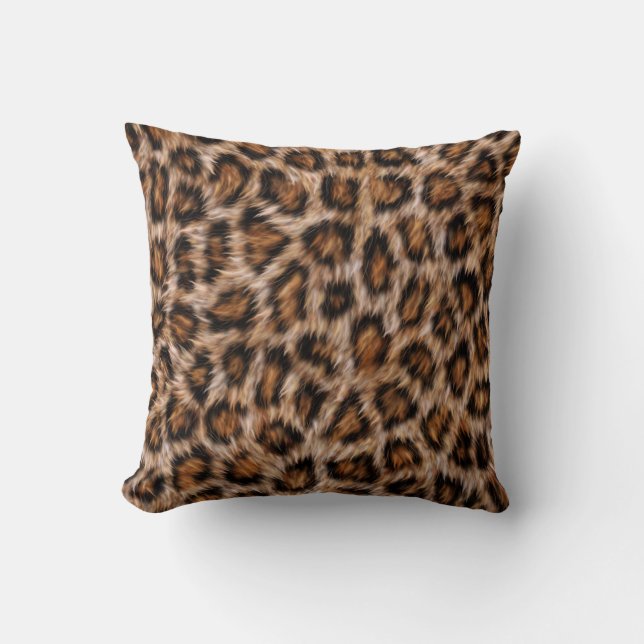 Leopard Spots Fur Jaguar Animal Cat Skin Pattern.j Kissen (Vorderseite)