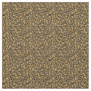 Leopard Spots Gold-Metallic-Pelztierwerbung Stoff