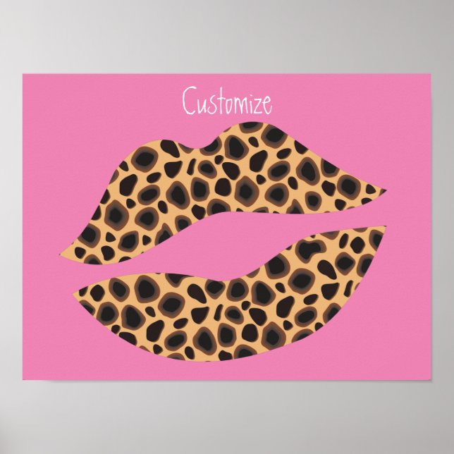 Leopard Spots Lipstick Kiss Poster (Vorne)