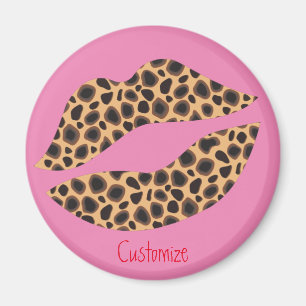 Leopard Spots Lipstick Kiss Thunder_Cove Magnet
