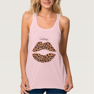 Leopard Spots Lipstick Kiss Thunder_Cove Tank Top