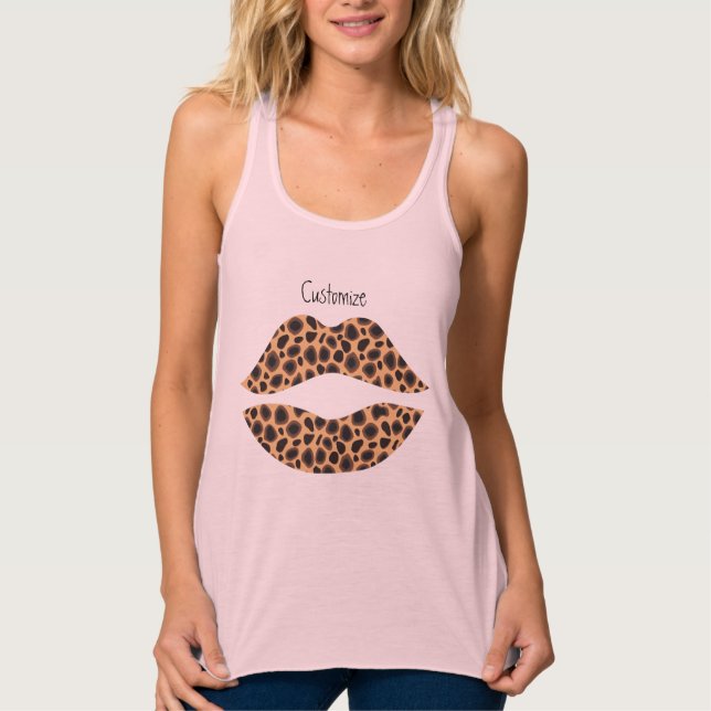 Leopard Spots Lipstick Kiss Thunder_Cove Tank Top (Vorderseite)