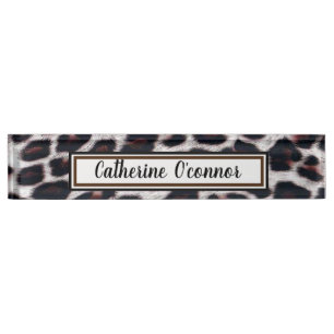Leopard Spots Namensplakette