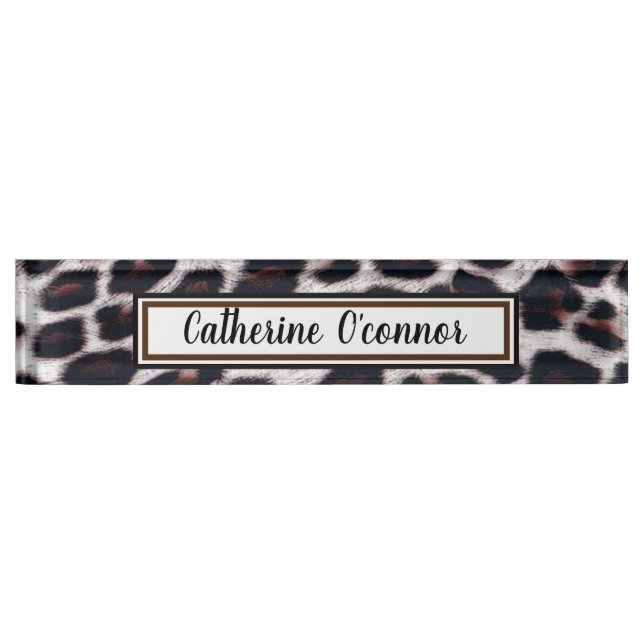 Leopard Spots Namensplakette (Vorderseite)