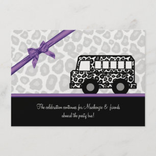 Leopard Spots Party Bus Einladung