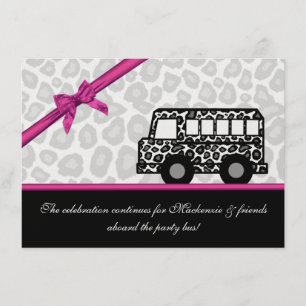 Leopard Spots Party Bus Einladung