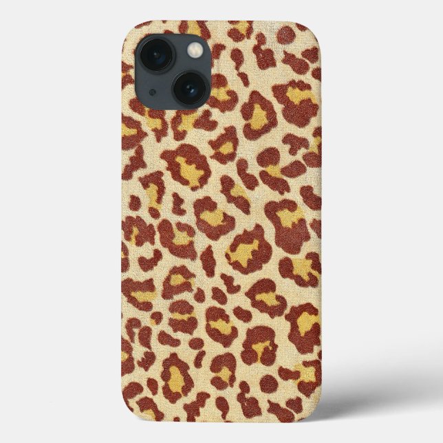 Leopard Spots Ultrasuede Look Case-Mate iPhone Hülle (Rückseite)