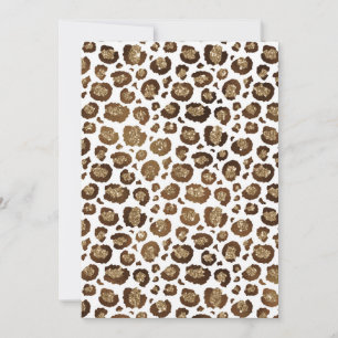 Leopard Spots Wildtiere Golden Glitzer Safari Einladung