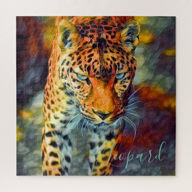 Leopard [Square Jigsaw puzzle] (Vertikal)