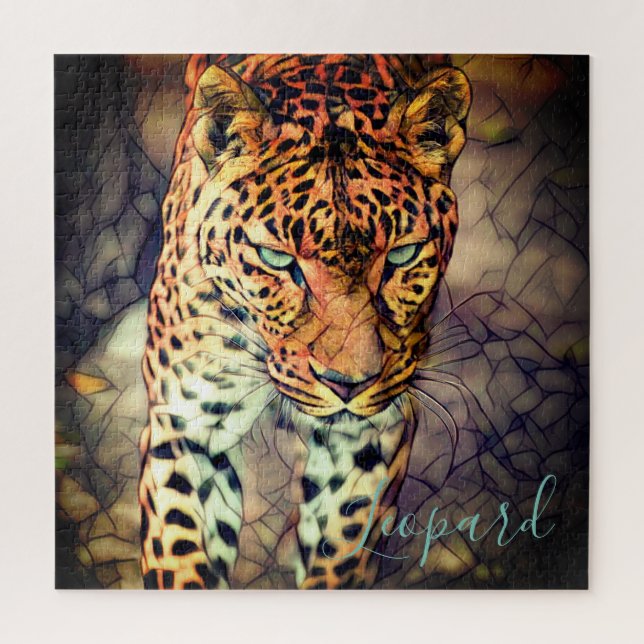 Leopard [Square Jigsaw puzzle] (Vertikal)