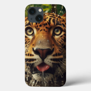 Leopard Stares beim Wasserlappen im Dschungel Case-Mate iPhone Hülle