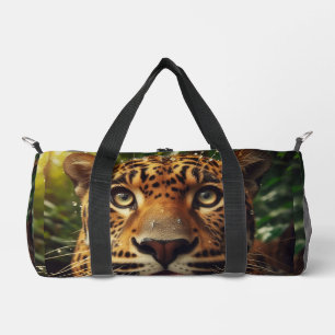 Leopard Stares beim Wasserlappen im Dschungel Duffle Bag