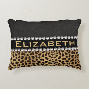 Leopard-Stellen-diamante de Zierkissen