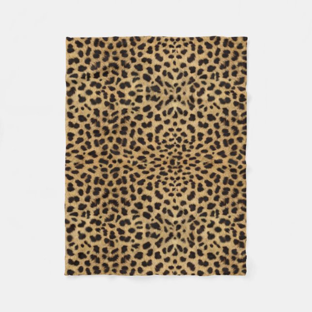 Leopard-Stellen-Muster-Druck Fleecedecke (Vorderseite)