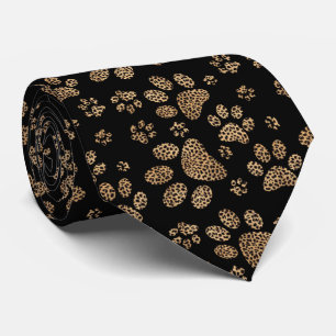 Leopard-Stellen-Tatzen-Druck-Entwurf Krawatte