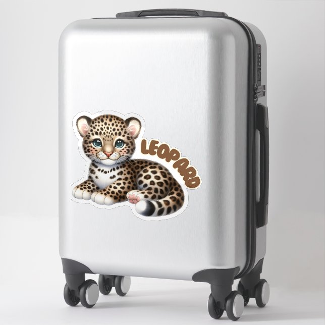 LEOPARD - STICKER DE NURSERIE (Sur valise)