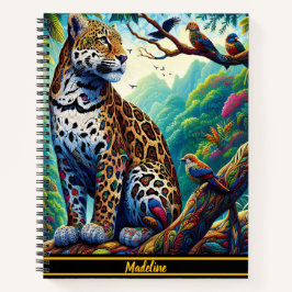 Leopard-Stille: Kühnes tropisches Design Notizbuch