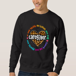 Leopard Stolz Pflegekraft Krankenpflege-Woche Er Sweatshirt