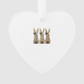 Leopard Süßes Häschen Schleife Lustiger Christlich Ornament