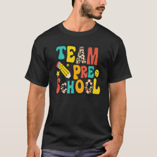 Leopard Team Vorschullehrer Schüler Kinder Rücken T-Shirt