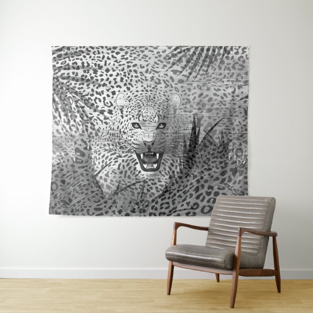 Leopard Territory 2 Wandteppich (Beispiel (Horizontal))