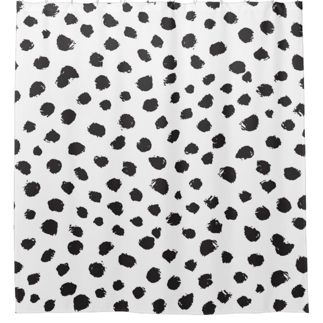 Leopard Textur: Vintages Nahtloses Muster. Duschvorhang (Vorderseite)