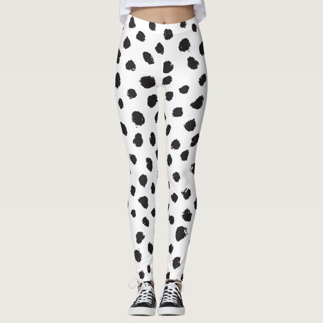 Leopard Textur: Vintages Nahtloses Muster. Leggings (Vorderseite)