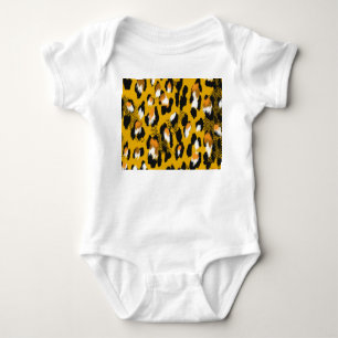 Leopard Texture Animal Print Hintergrund Baby Strampler