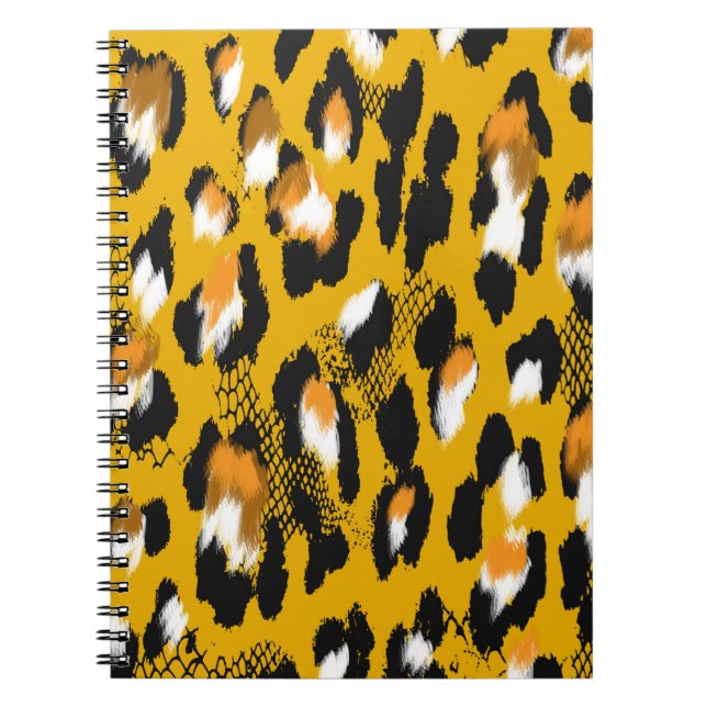 Leopard Texture Animal Print Hintergrund Notizblock (Vorderseite)
